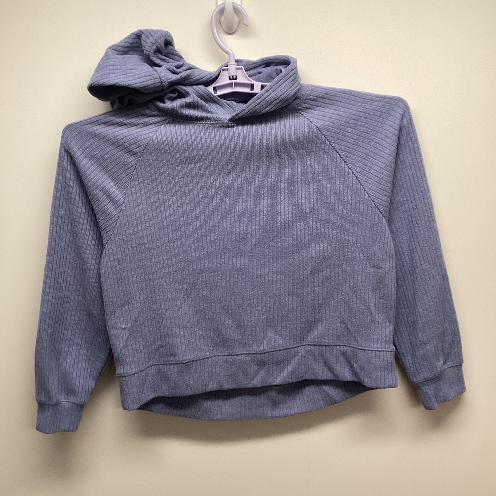 The Commons Womens Sz L Long Sleeve Pullover Soft Blue Hoodie Comfort Top
